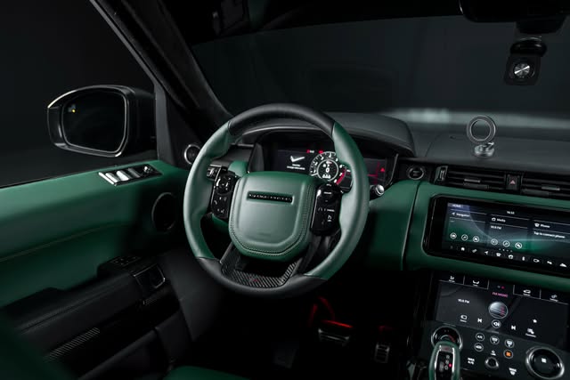 Green leather interior